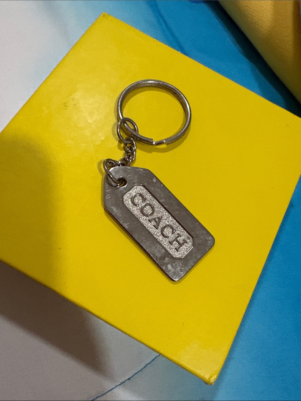 VINTAGE COACH Metal Fob Bag Charm Keychai
